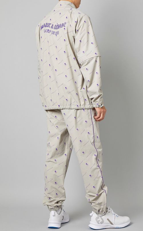 プリントハーフジップブルゾン