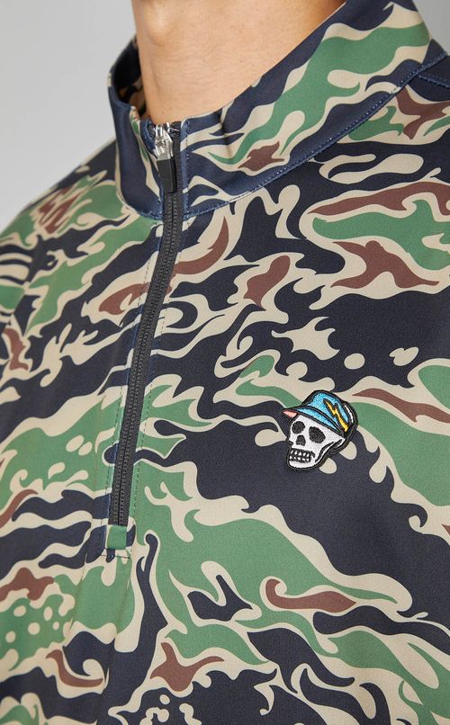 【手洗い可】カモフラジッププルオーバー