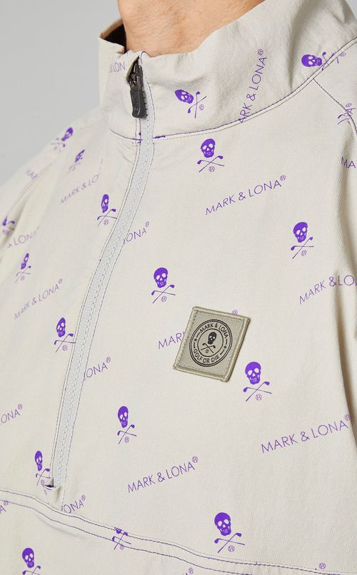 プリントハーフジップブルゾン