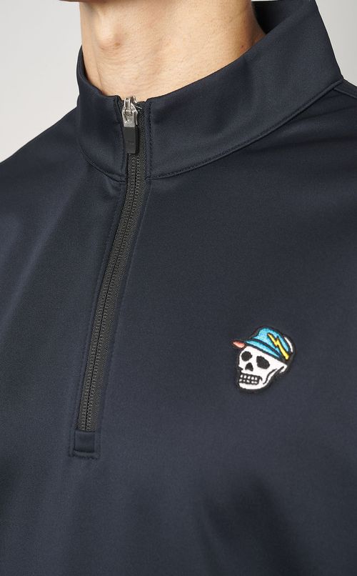 【手洗い可】ハーフジッププルオーバー