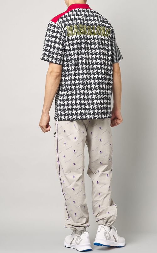 【手洗い可】千鳥ジップアップポロシャツ