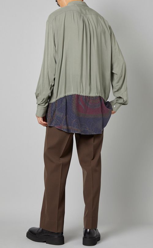 バイカラードレスシャツ