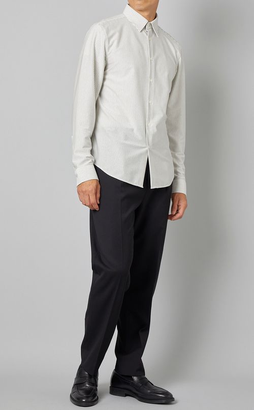 ウールギャバジンテーパードパンツ