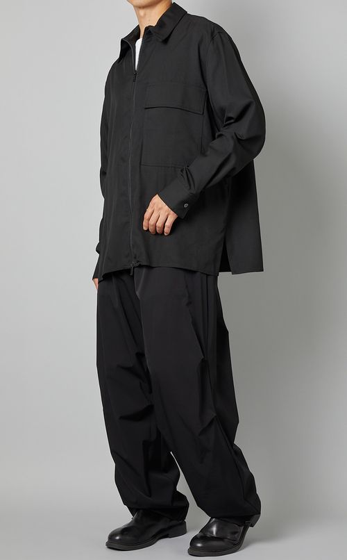 ヴィスコースジップオーバーシャツ