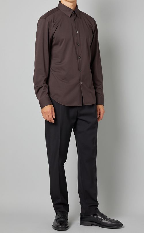 ウールギャバジンテーパードパンツ