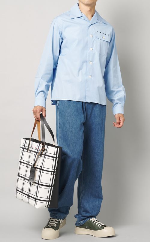 TRIBECAチェックショッピングバッグ