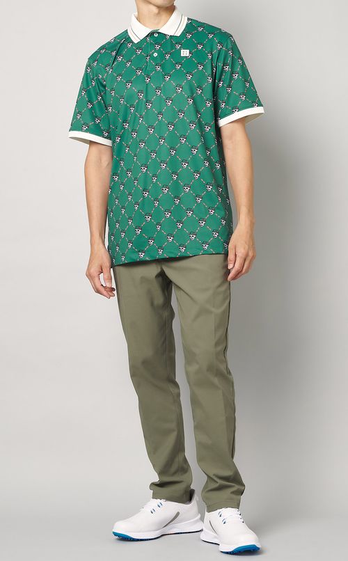 【手洗い可】バイカラープリントポロ