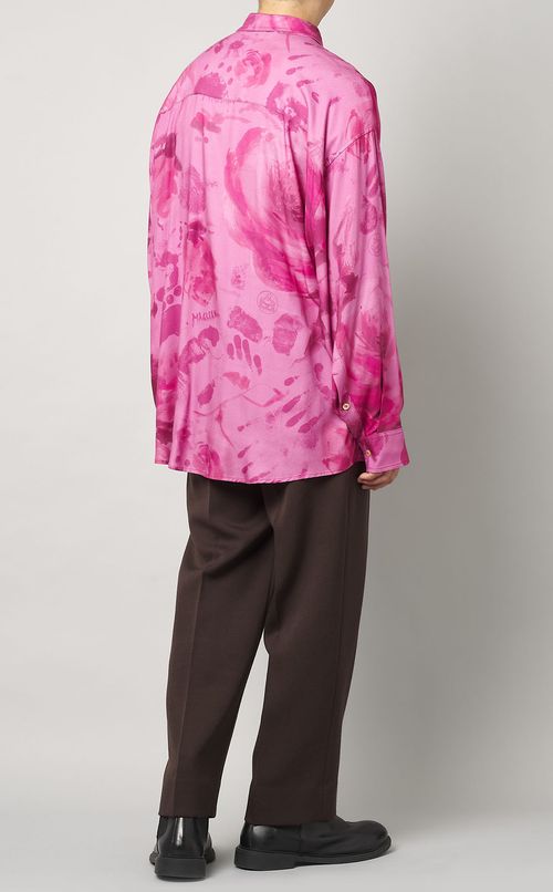 フラワープリントシャツ