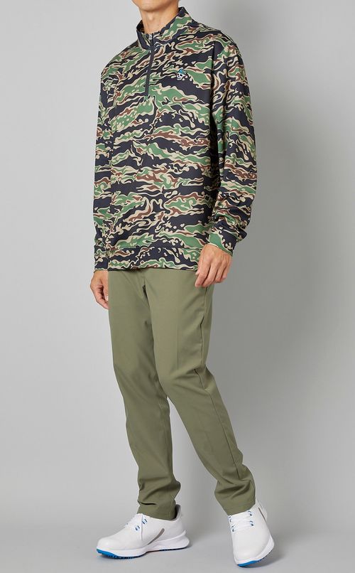 【手洗い可】カモフラジッププルオーバー