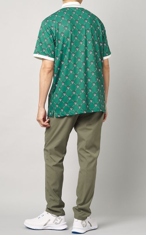 【手洗い可】バイカラープリントポロ