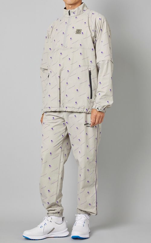 プリントハーフジップブルゾン