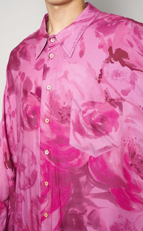 フラワープリントシャツ