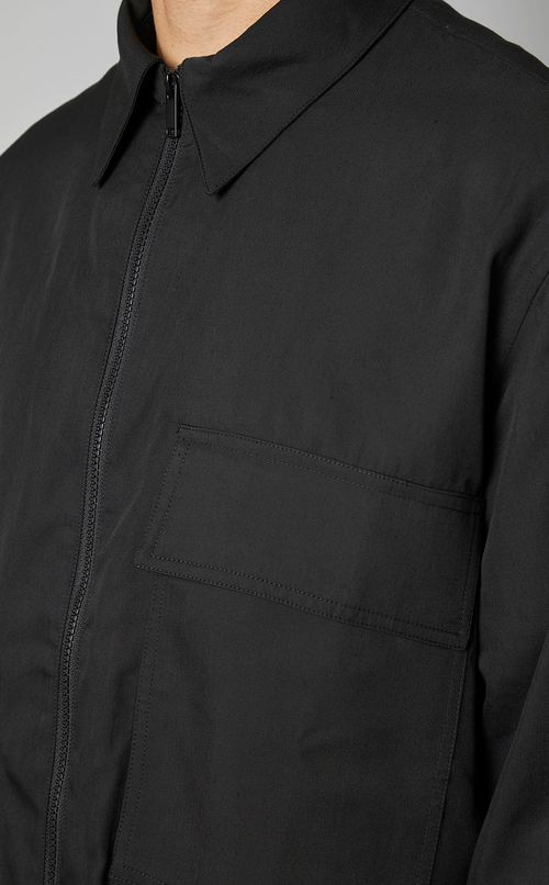 ヴィスコースジップオーバーシャツ