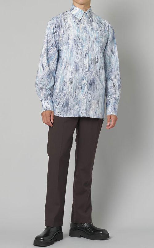 クレヨンポプリンボタンダウンシャツ