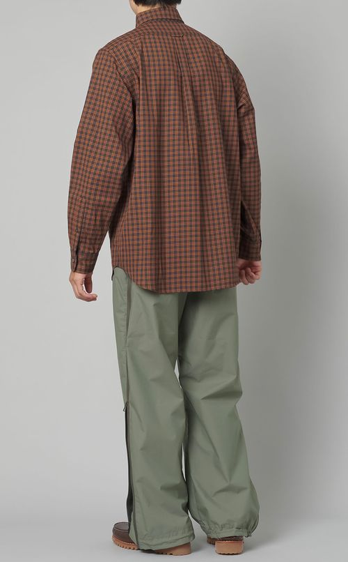 ボタンダウンウールチェックシャツ