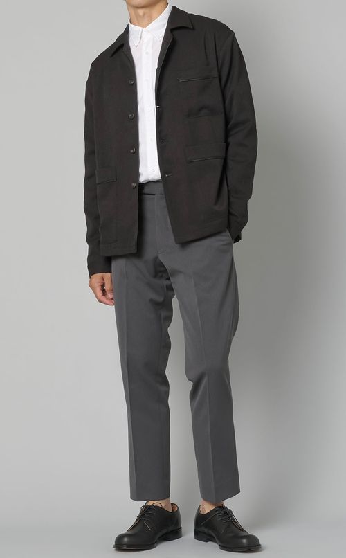 ウール調シャツブルゾン