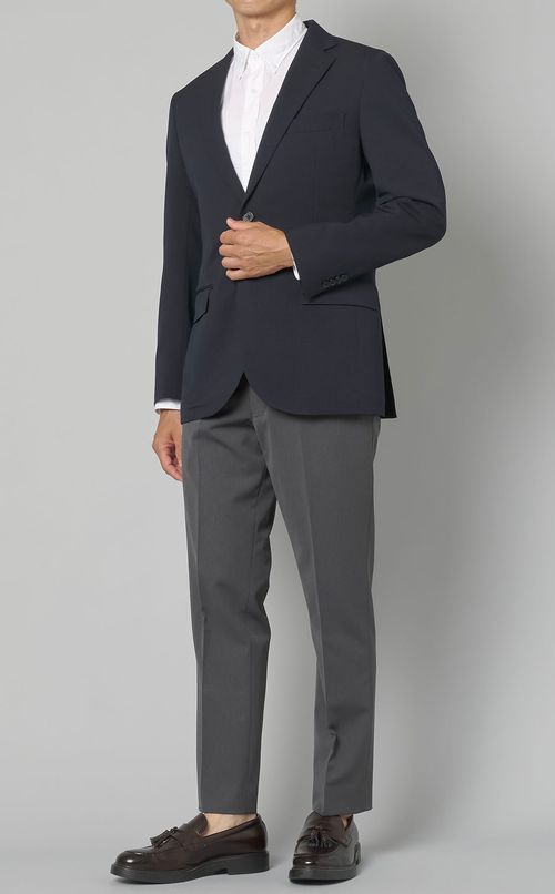 メランジツイルストレッチジャケット