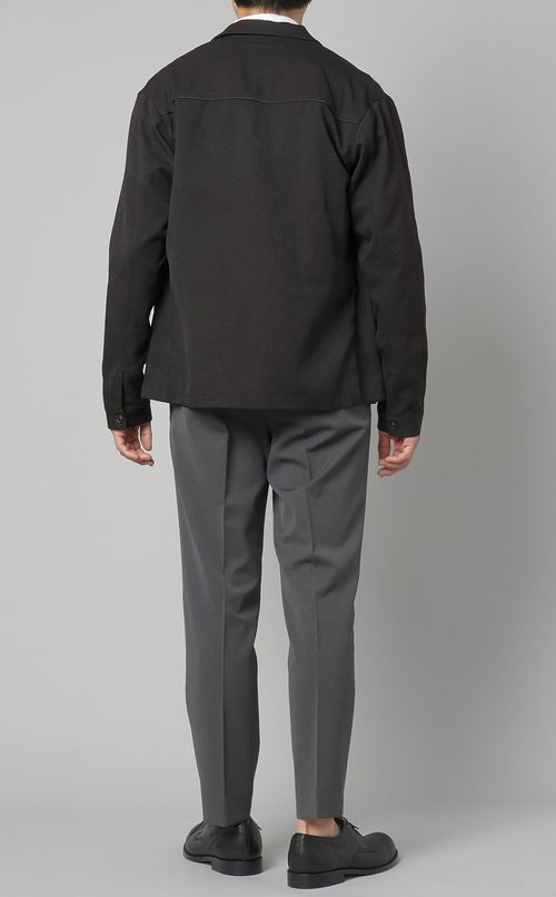 ウール調シャツブルゾン