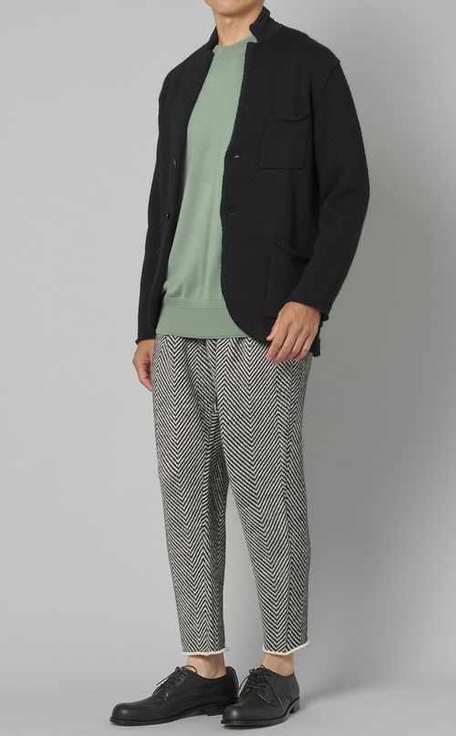 ヘリンボーンニットパンツ
