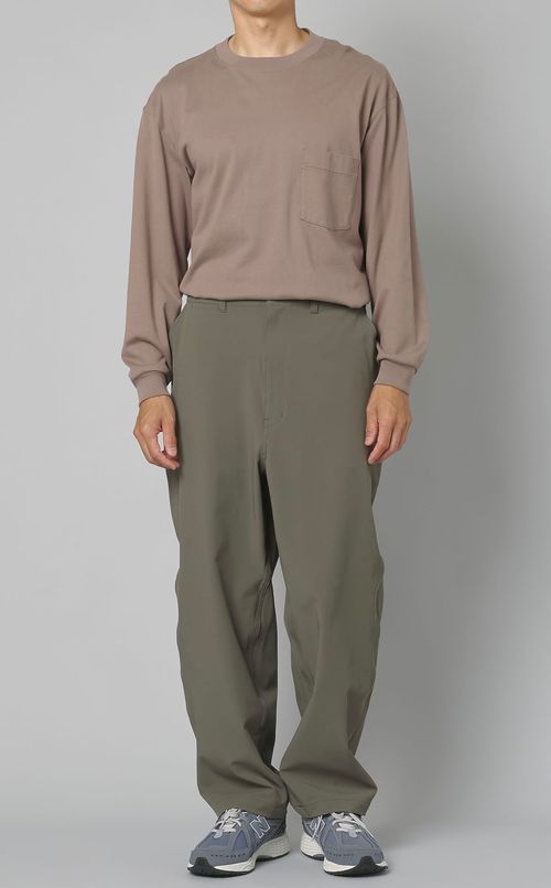 ストレッチツイルワイドテーパードパンツ