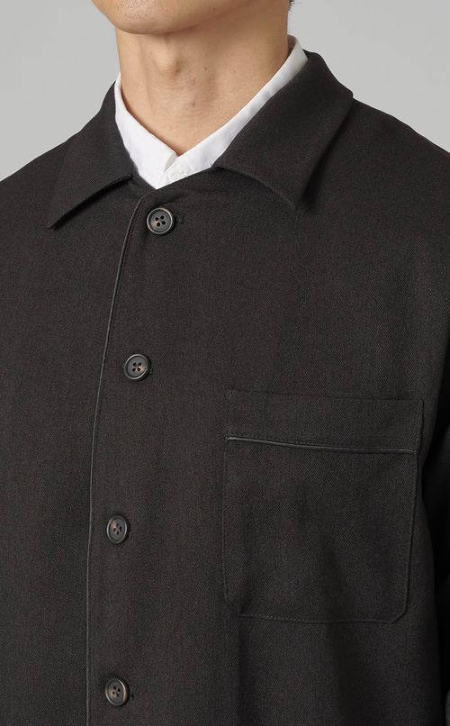 ウール調シャツブルゾン