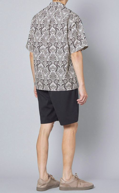 フラワープリントショートスリーブシャツ