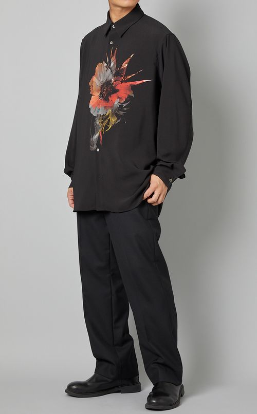 プラントプリントレギュラーシャツ