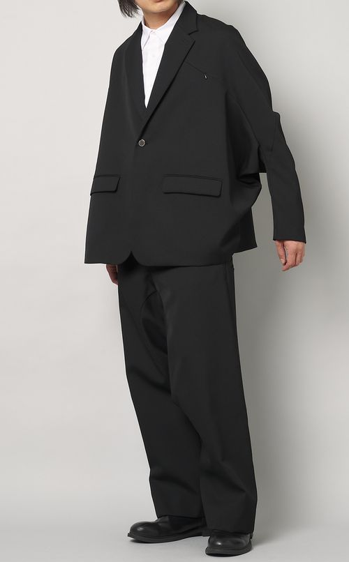 ウールツイストアシンメトリーパンツ