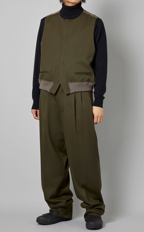 デザインファスナー２タックパンツ