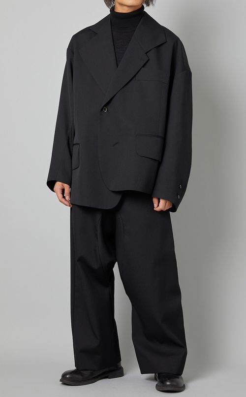 ウールツイストアシンメトリーパンツ