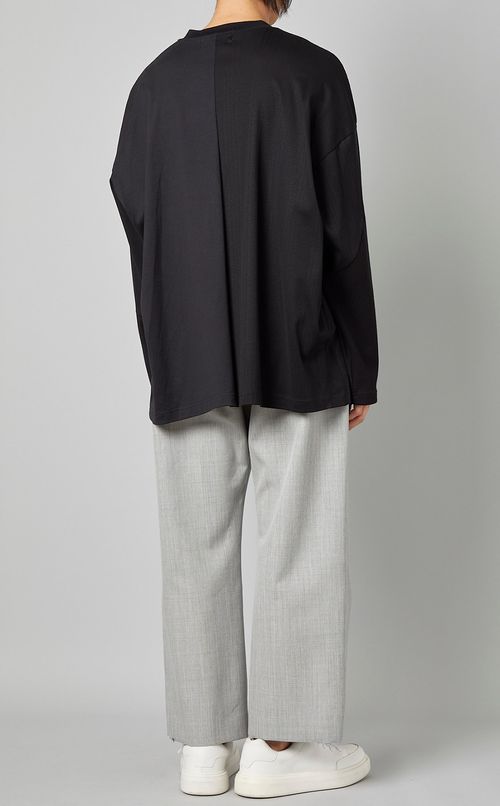 パッチワークパネルロングTシャツ