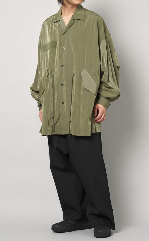 ウールツイストアシンメトリーパンツ