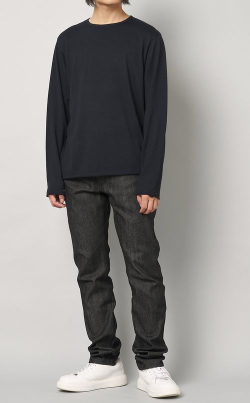 メリノウールクルーネックプルオーバー