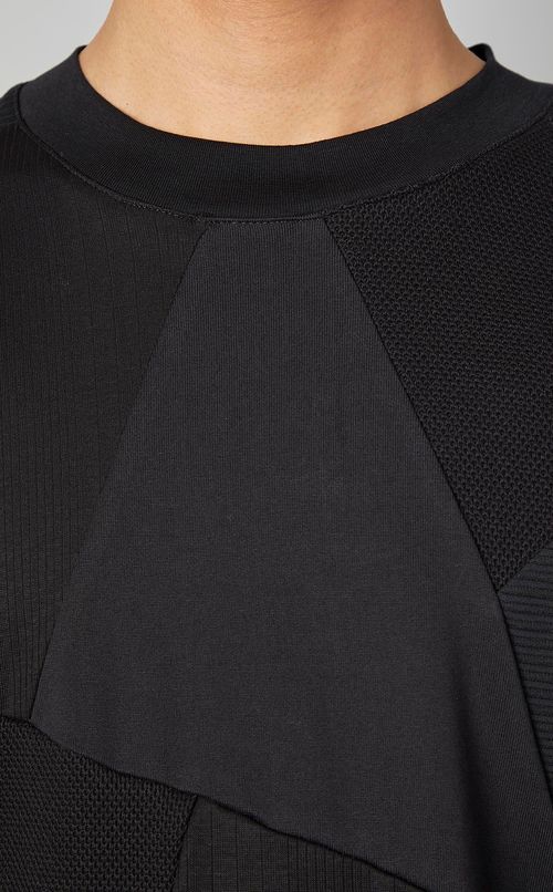 パッチワークパネルロングTシャツ