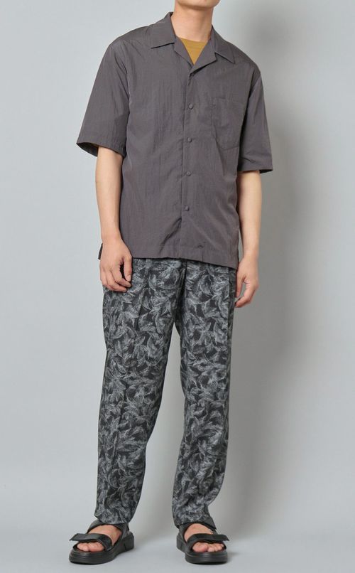 リーフプリントイージーパンツ