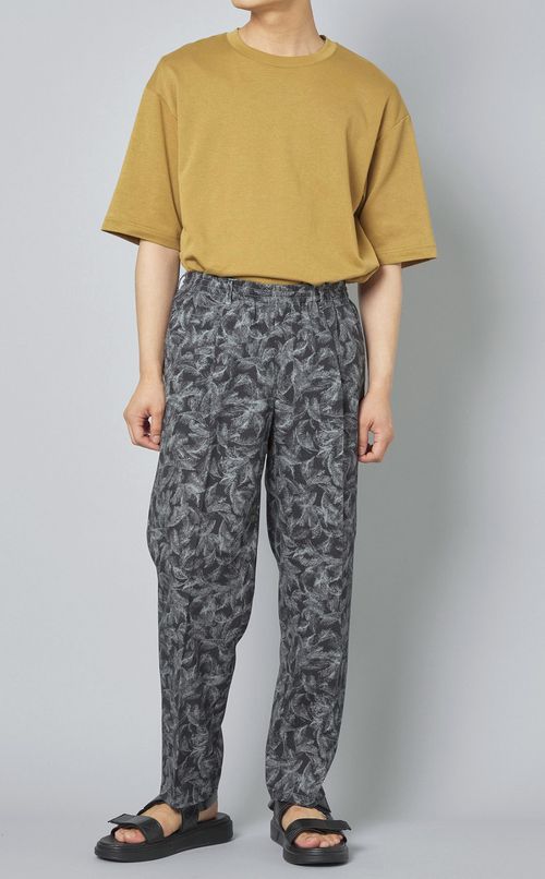 リーフプリントイージーパンツ