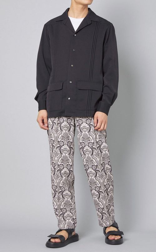 フラワープリントイージーパンツ