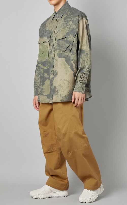 テンセルツイルプリントシャツ