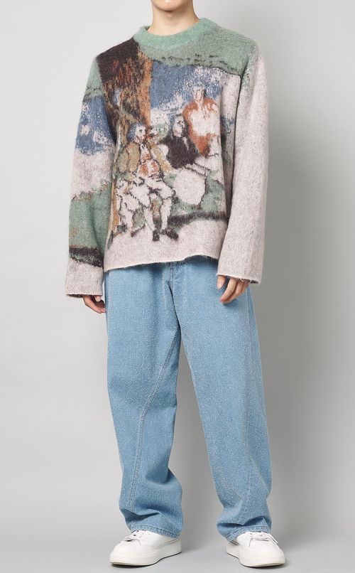 キッドモヘアグラフィックニット