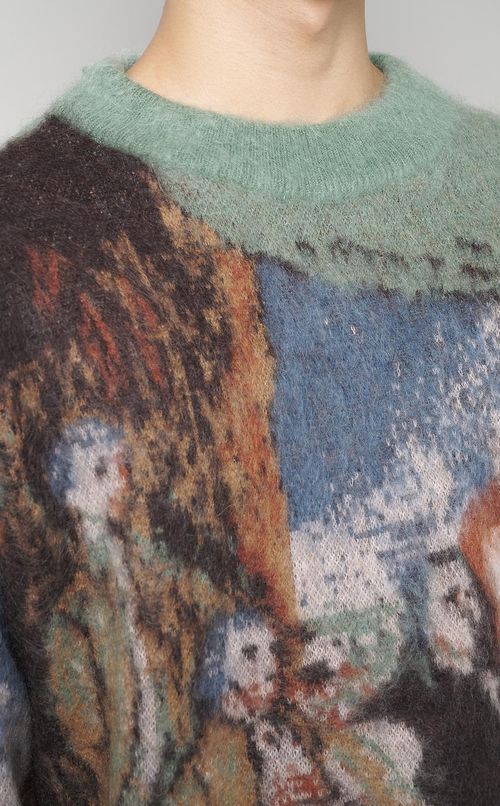 キッドモヘアグラフィックニット