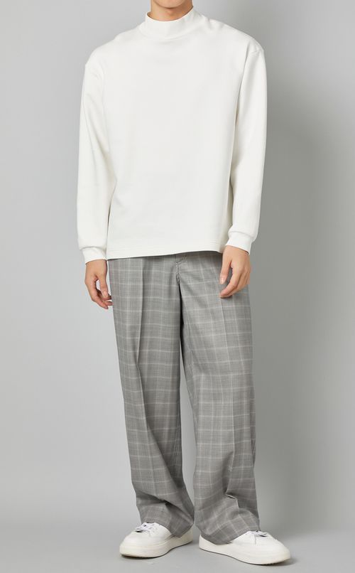 ウールシャドーチェックモーターパンツ