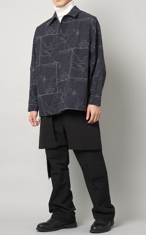 ポリエステルタフタプリントシャツ