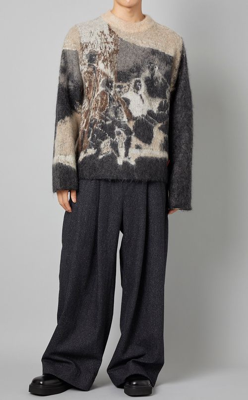 キッドモヘアグラフィックニット