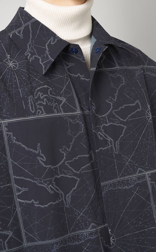 ポリエステルタフタプリントシャツ