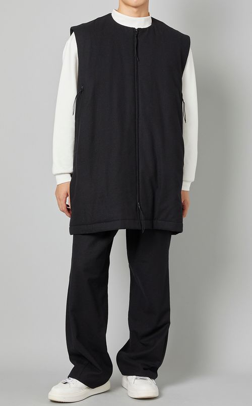 ウールコットンタックパンツ