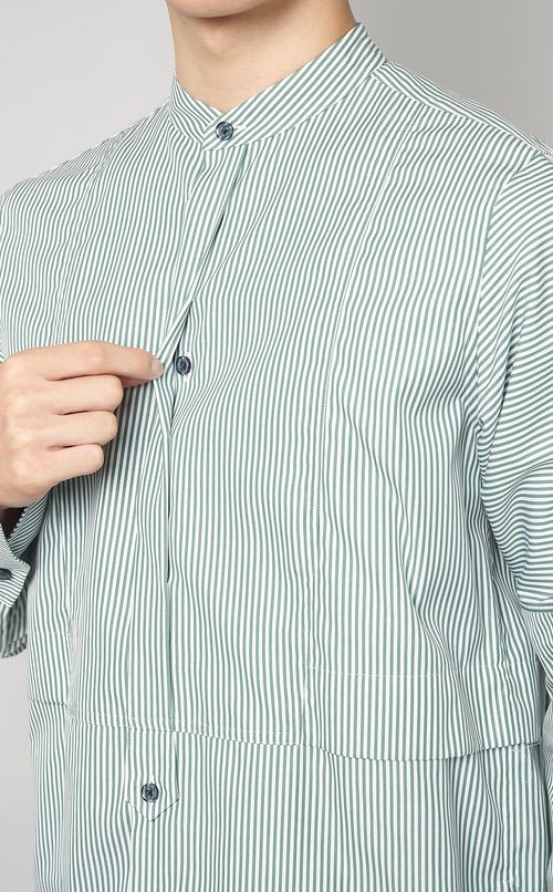 ストライプタキシードシャツ