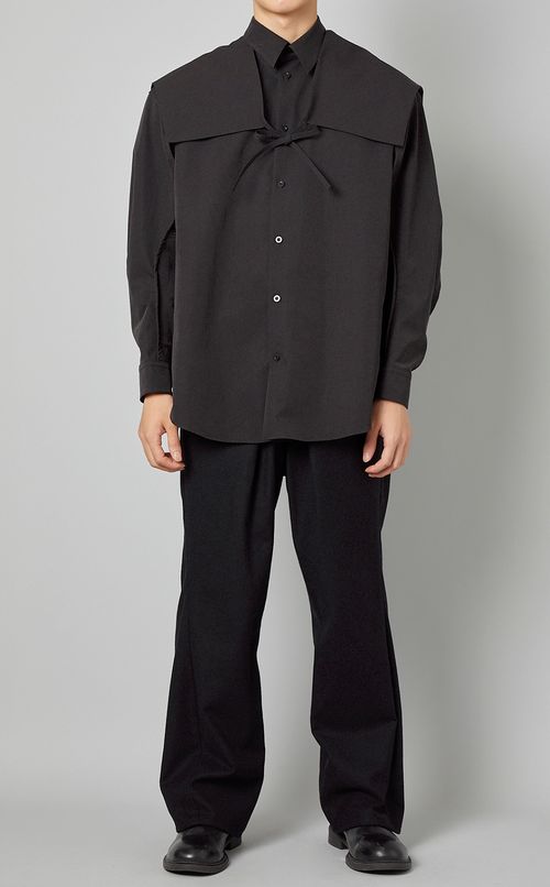 ウールコットンタックパンツ