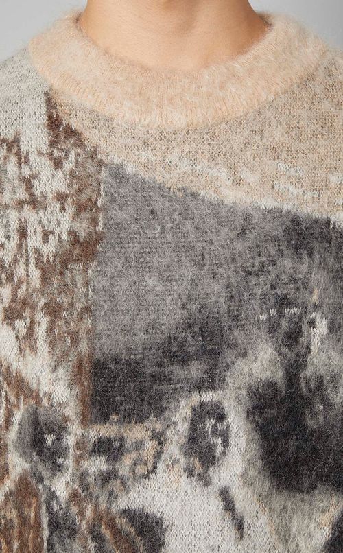 キッドモヘアグラフィックニット