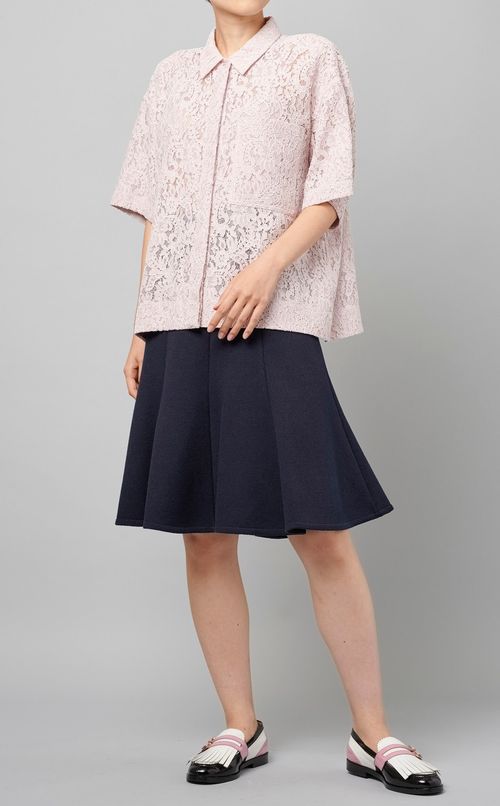 ボタニカルレースシャツ