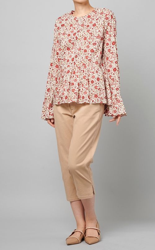 リバティプリントブラウス